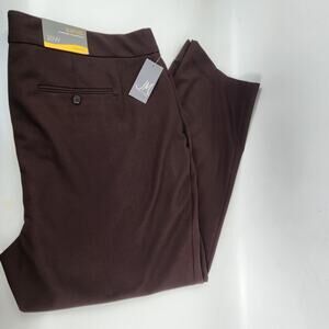 JM Collection Womens Dress Pants Plus Size 20W Brown Trouser Office Career Wear